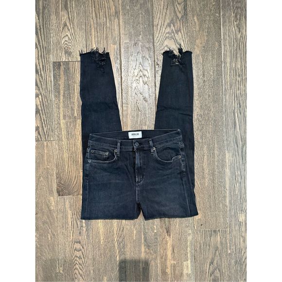 AGOLDE Sophie Black Distressed Jean - Picture 1 of 7